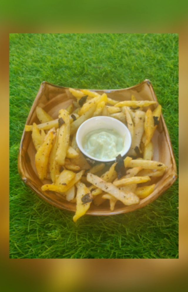 Yummy Baked Potato Fries with Seaweed