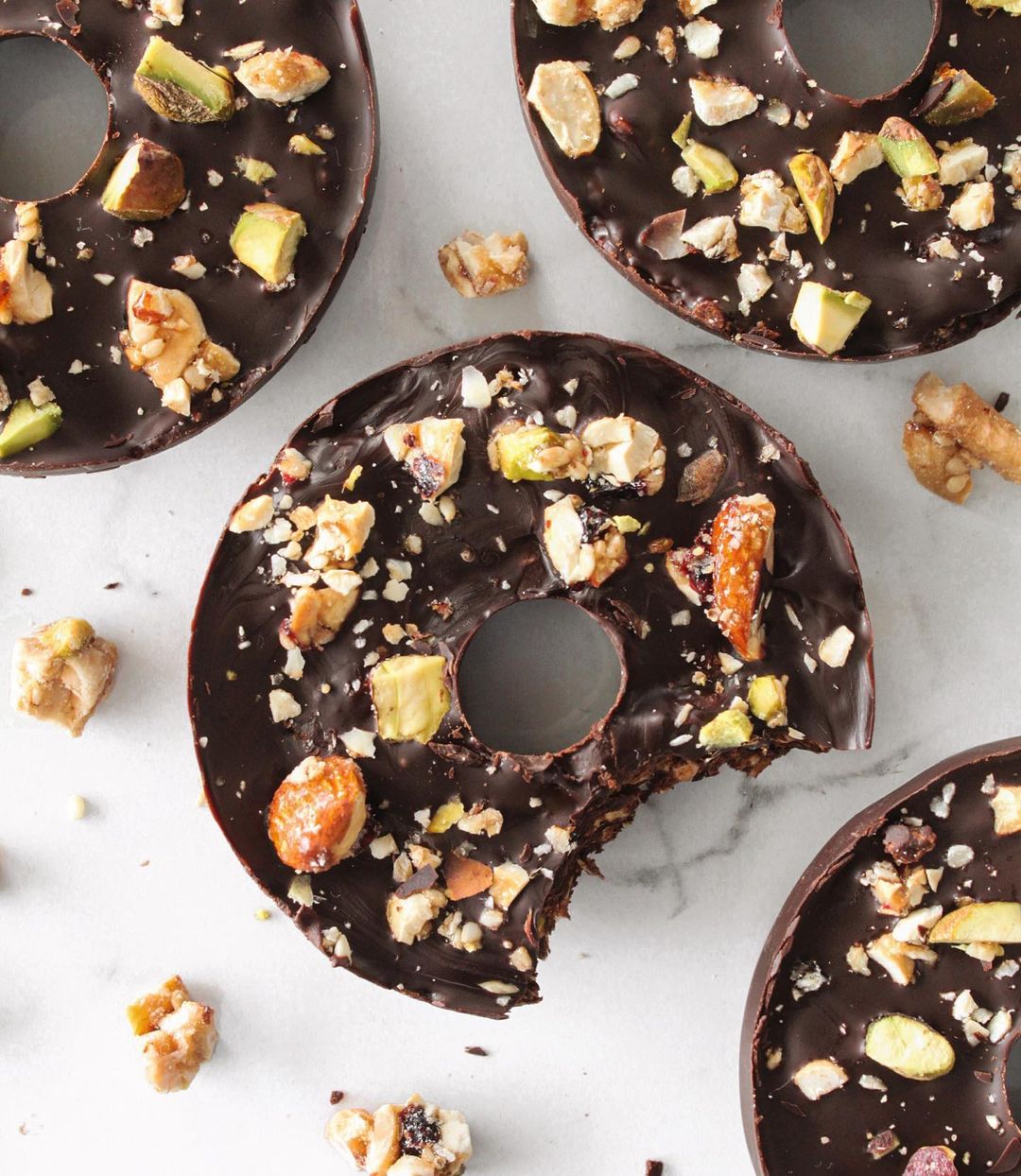 No bake nutty choc donuts