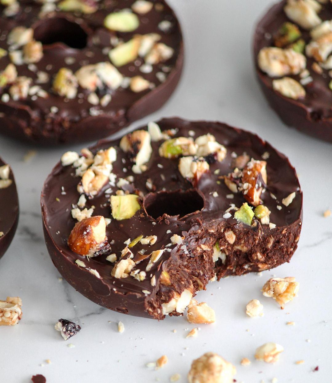 No bake nutty choc donuts