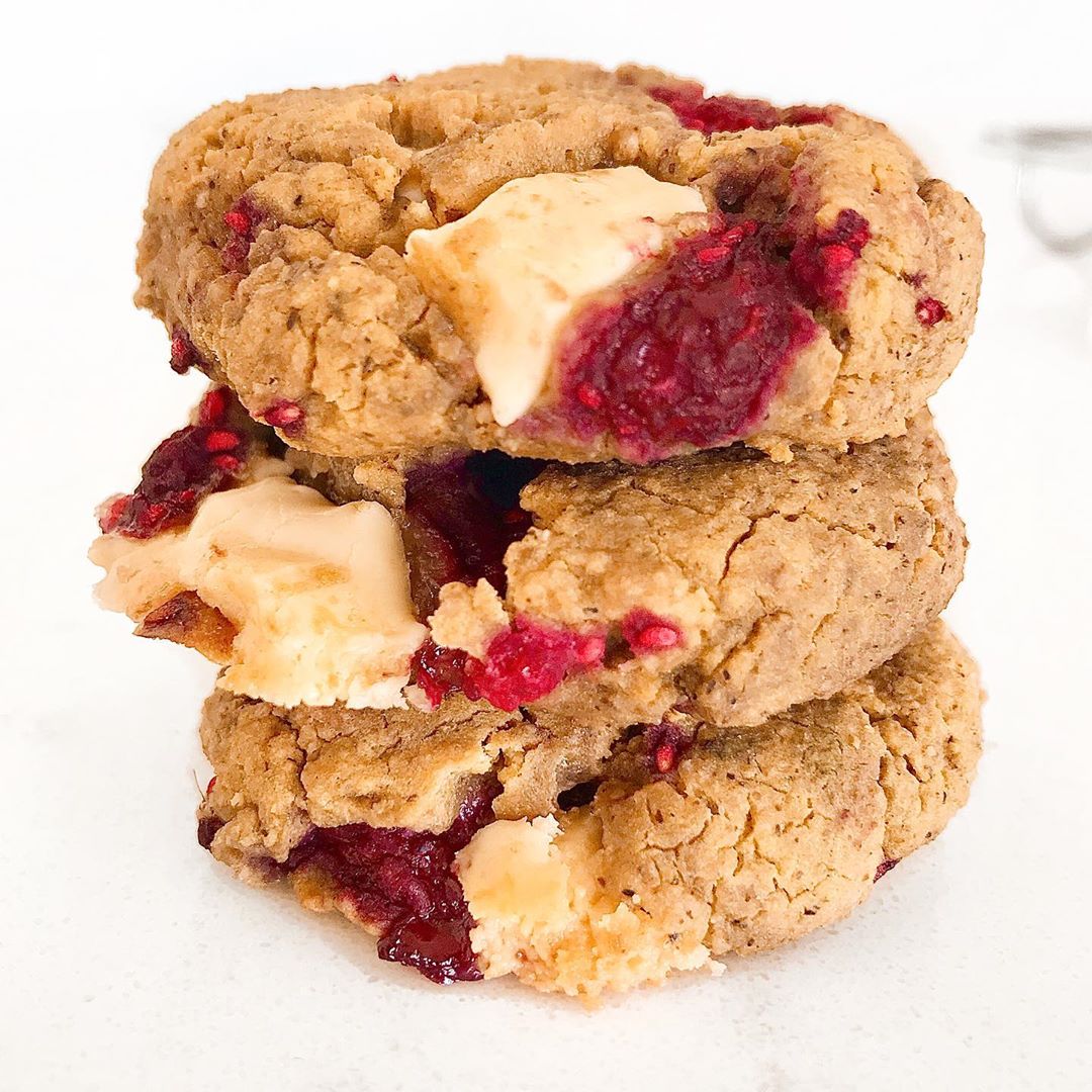 Soft Baked White Chocolate and Raspberry Cookies