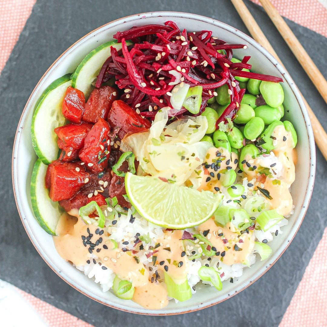 Vegan "Tuna" Poke Bowl