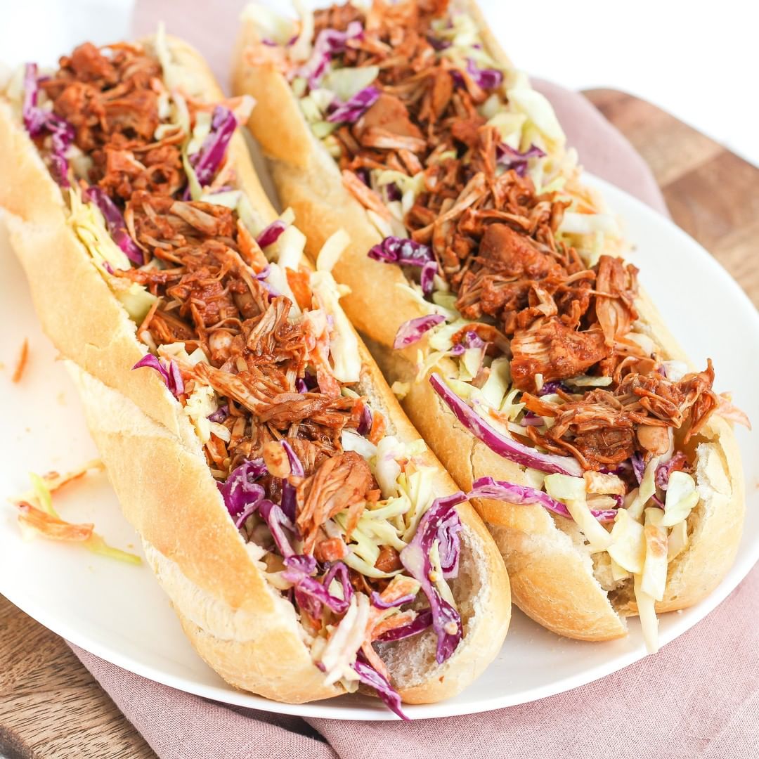 Pulled Jackfruit Sandwiches with Coleslaw