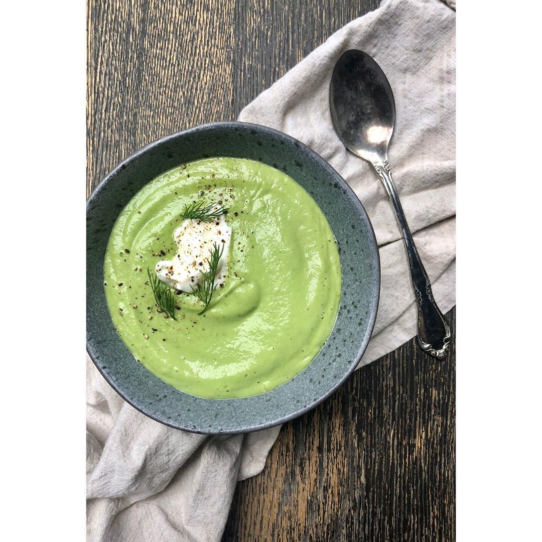 Pea Soup with Greek Yogurt