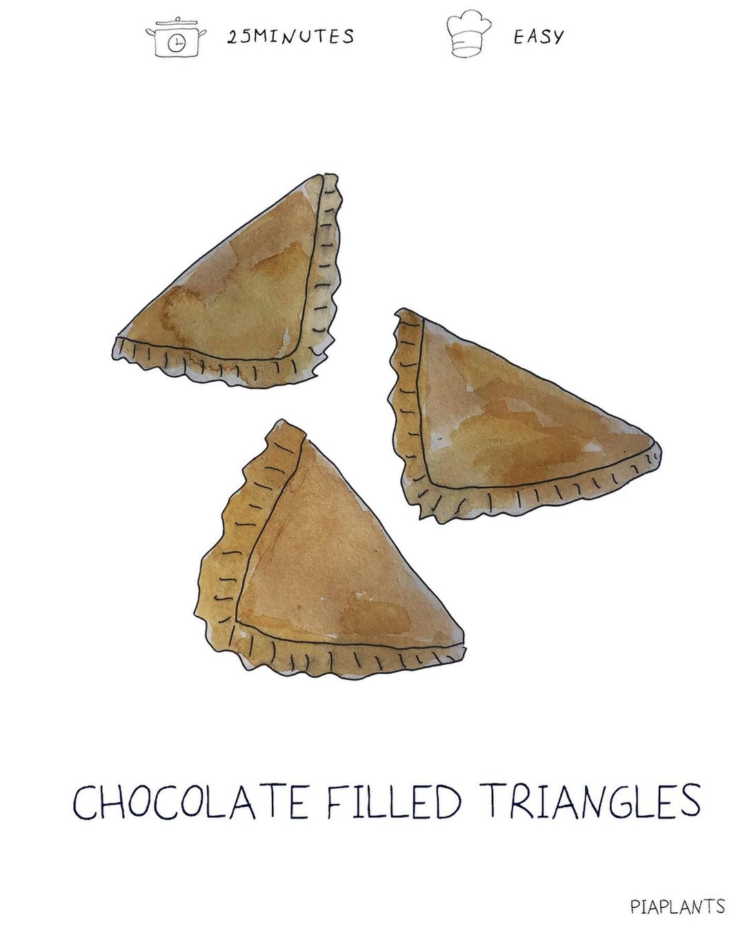 Chocolate Filled Triangles