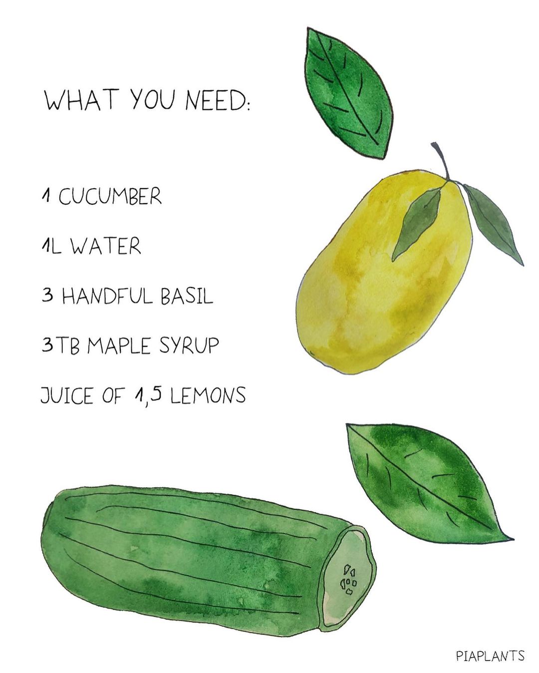 Green Basil Cucumber Lemonade
