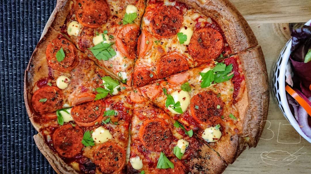 Not Pepperoni Yorkshire Pudding Pizza