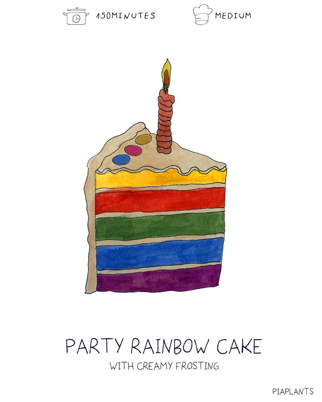 Rainbow Vanilla Cake