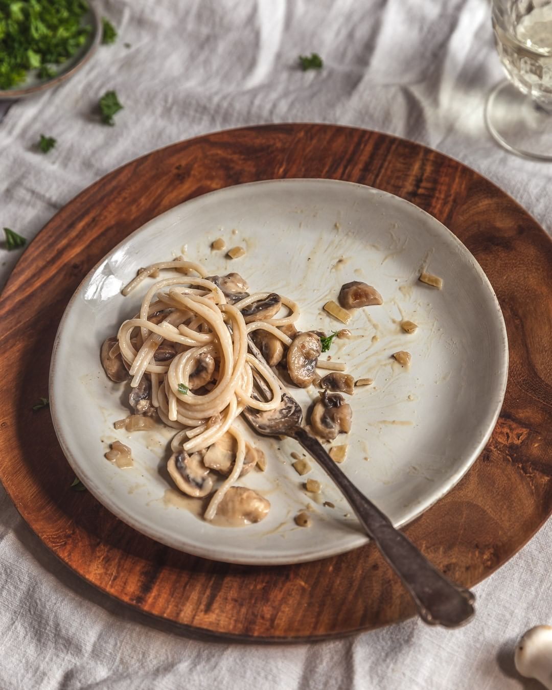 Mushroom and Miso Pasta