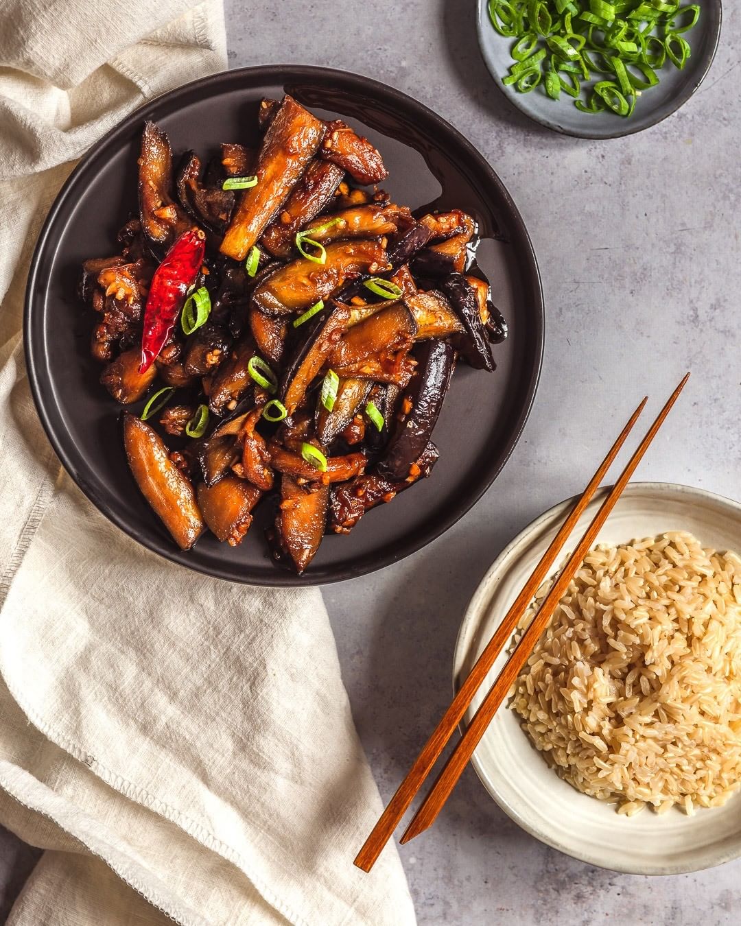 Spicy Caramelized Hong Shao Eggplant