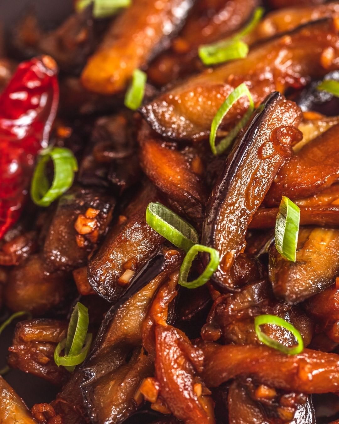 Spicy Caramelized Hong Shao Eggplant