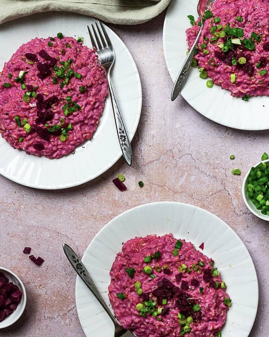 Vegan Beetroot Hummus Risotto