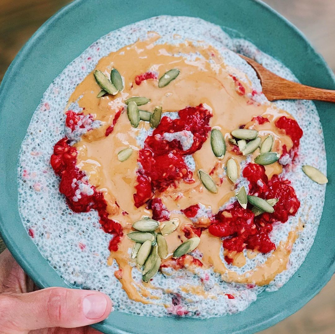 Pb & Raspberry Chia Pudding