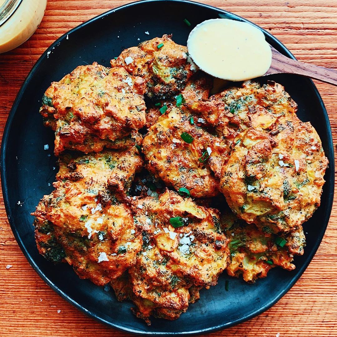 Broccoli Cheddar Air Fryer Fritters