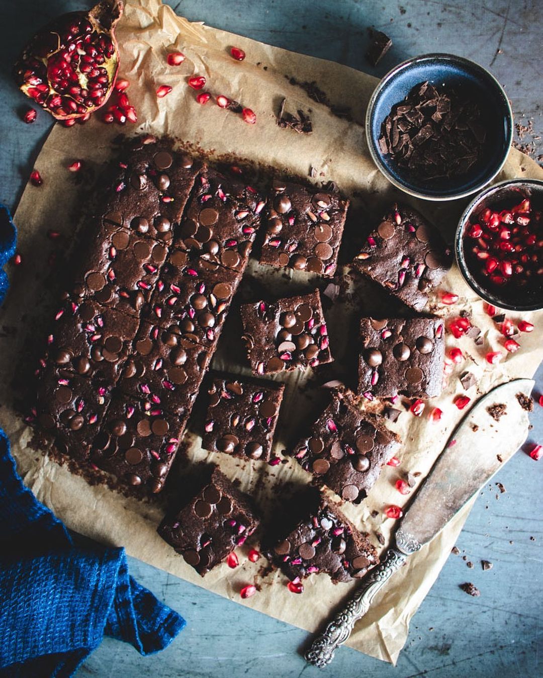 Vegan Pomegranate Brownies