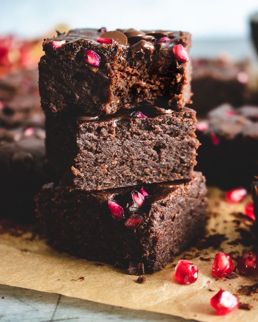 Vegan Pomegranate Brownies