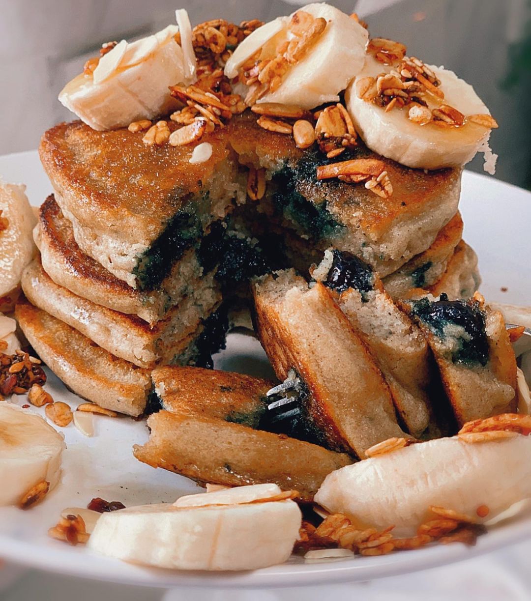 Chai Spiced Blueberry Pancakes