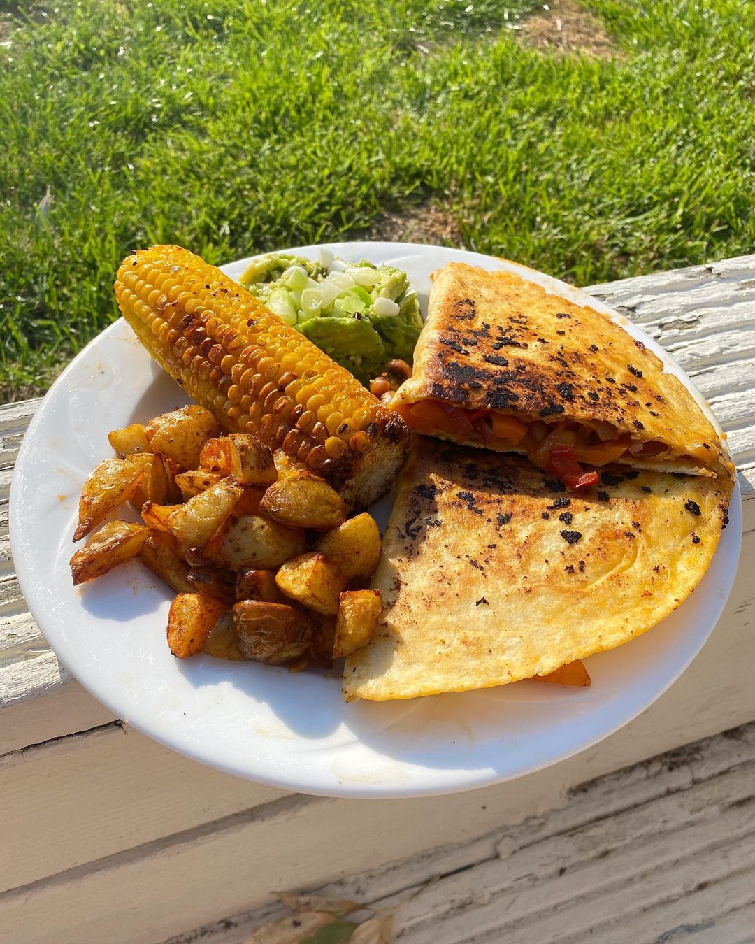 Vegan Quesadilla with Black Eyed Beans