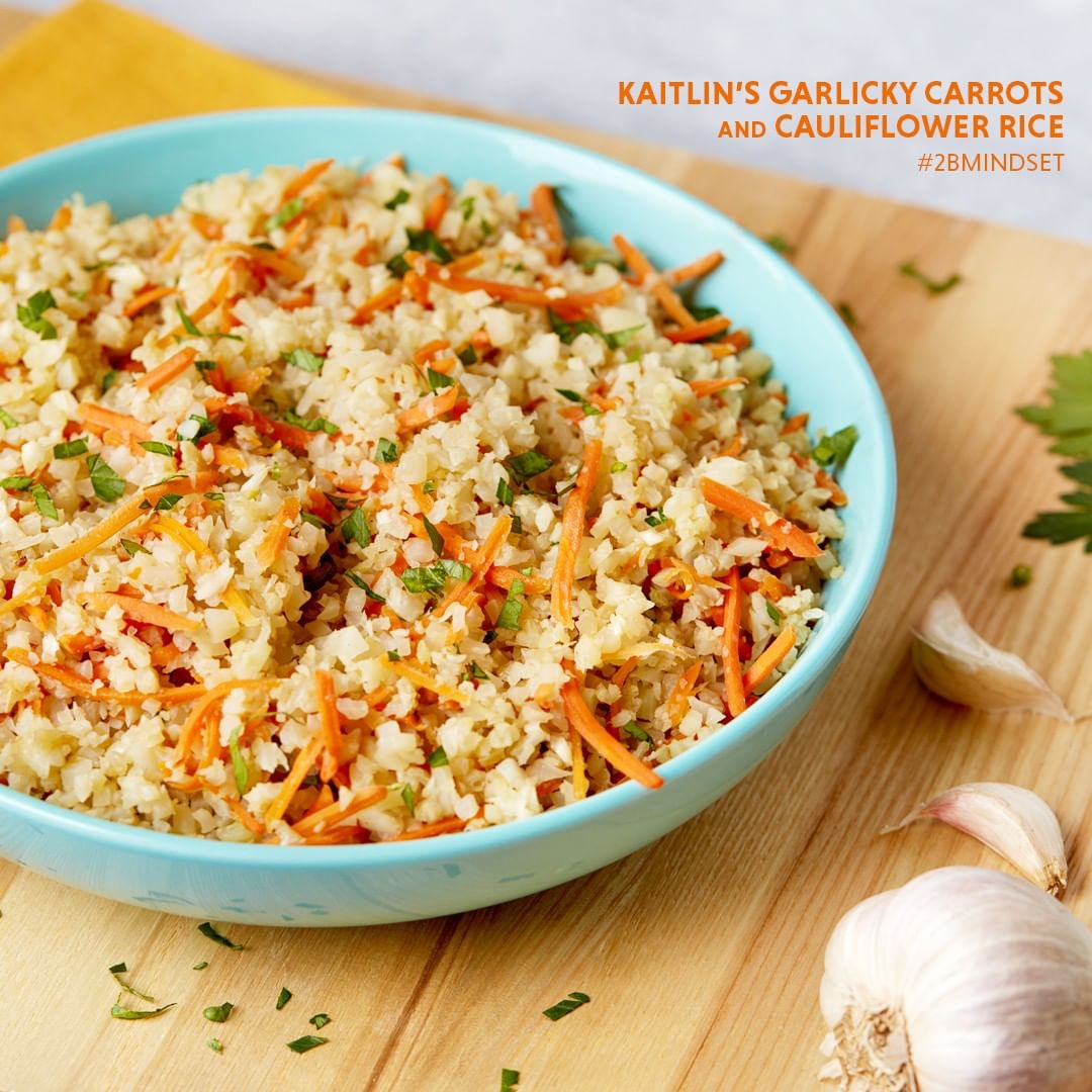 Garlicky Carrots and Cauliflower Rice
