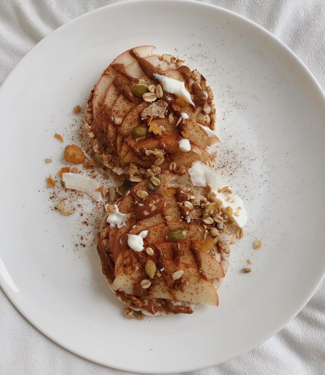 Fancy Morning Snack with Almond Butter and Fruits