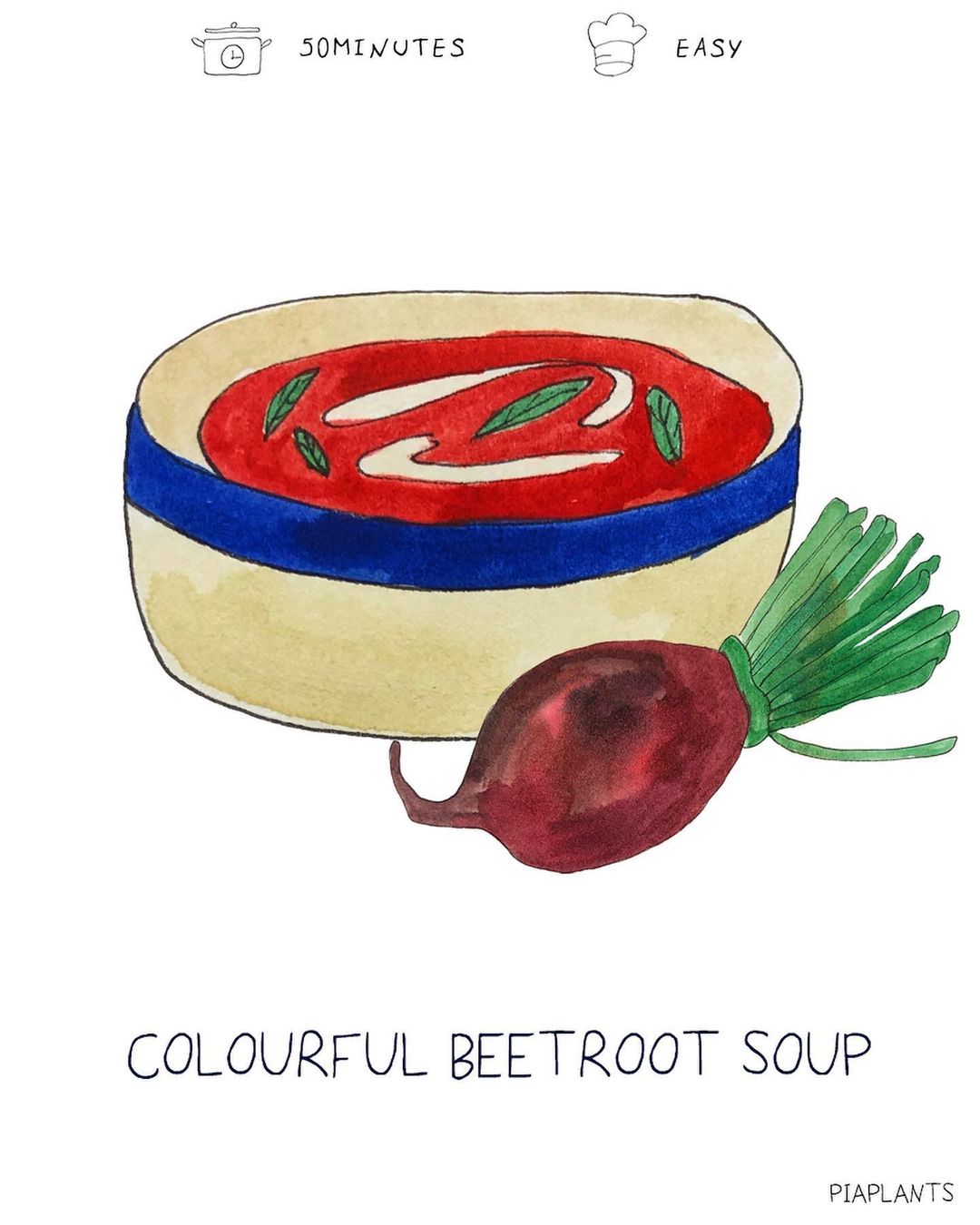 colourful beetroot soup