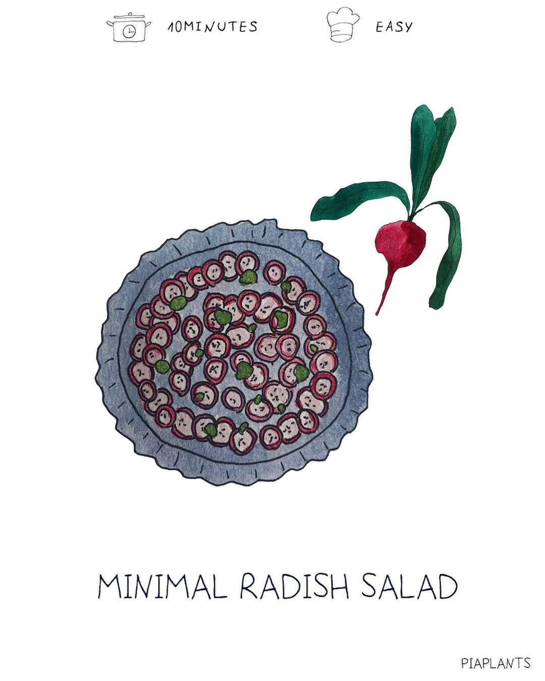 Minimal radish salad