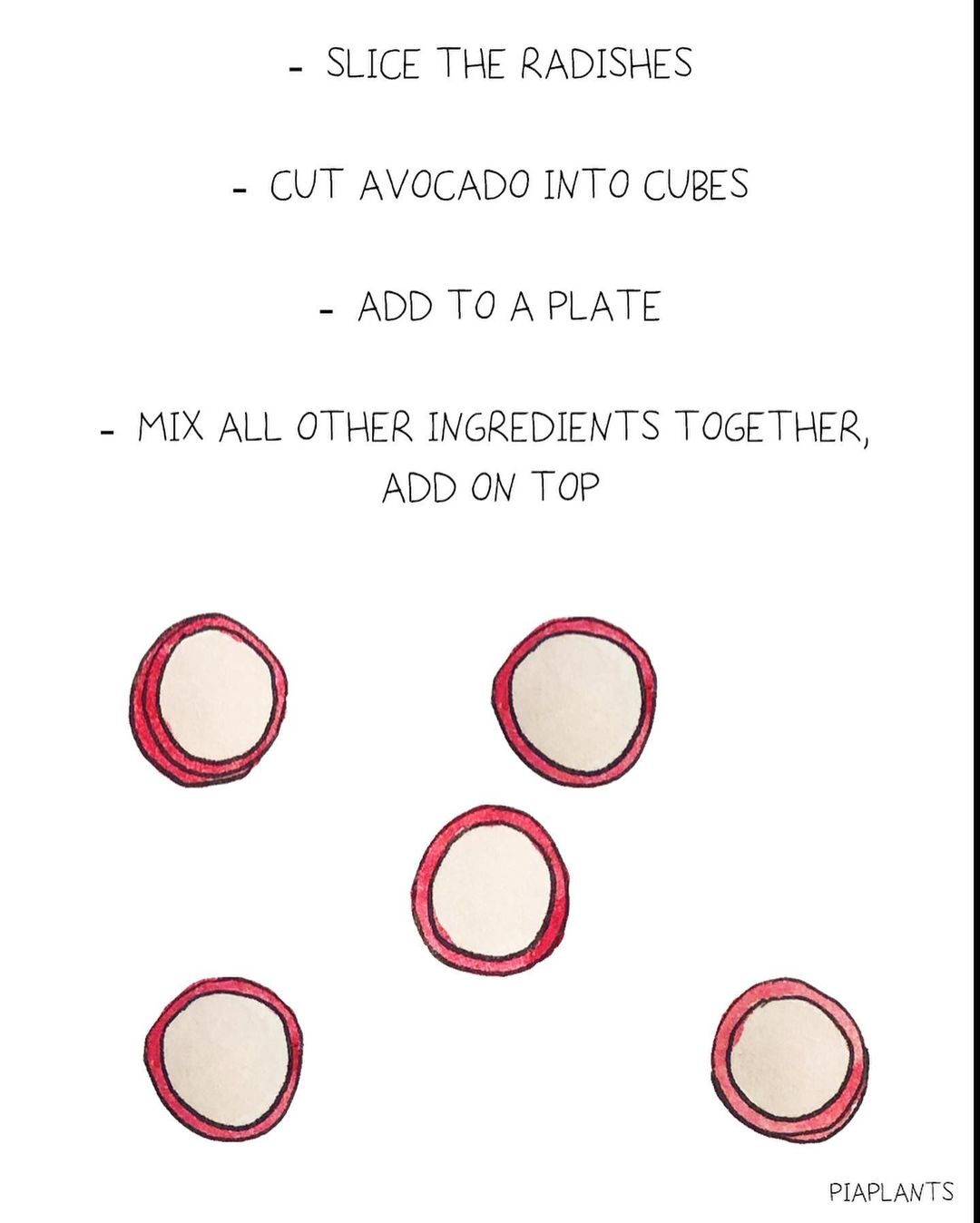 Minimal radish salad