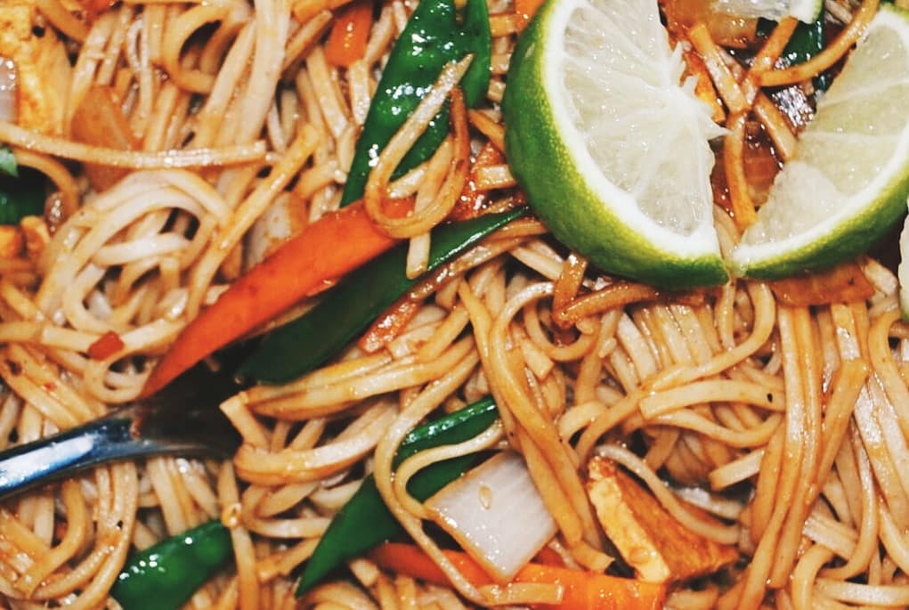 Simple Tofu Vegetable Noodle Stir Fry