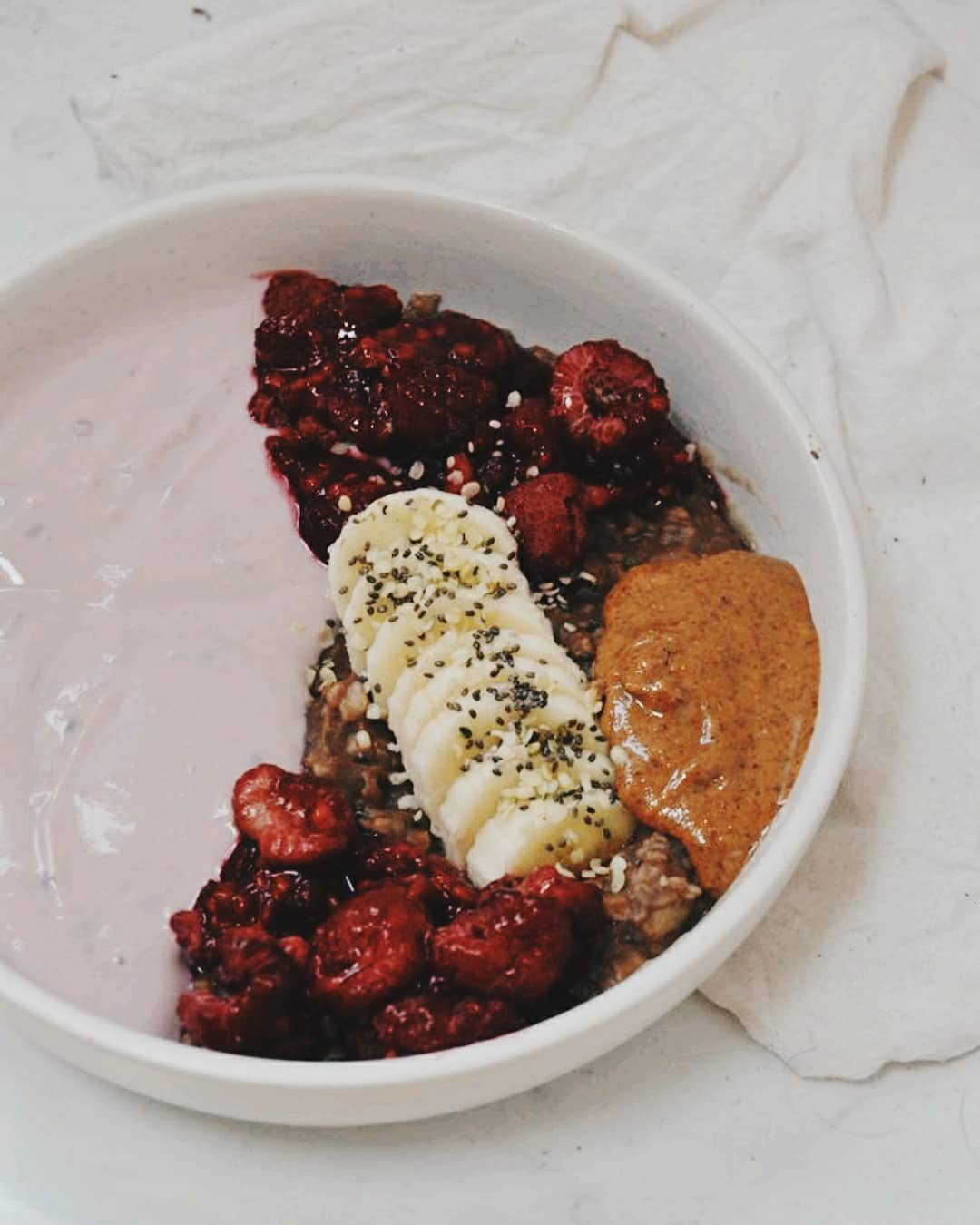 Dark Chocolate Raspberry Oatmeal Breakfast
