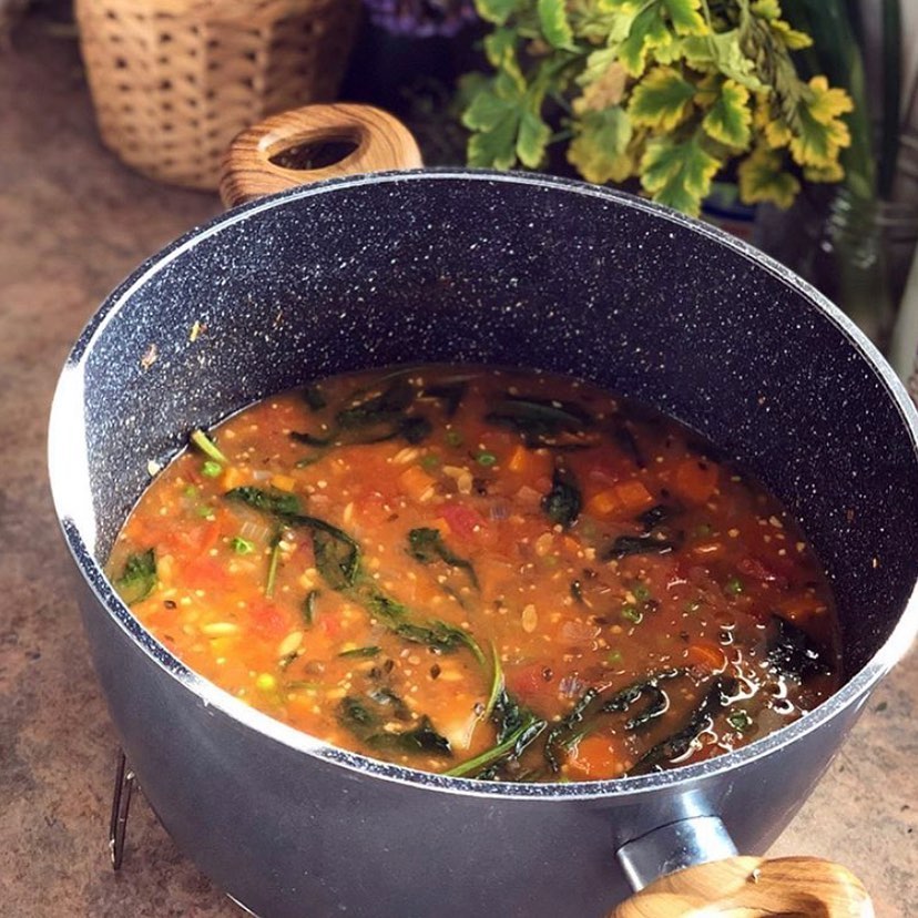 Loaded Potato Lentil Soup