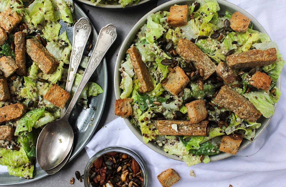 Tempeh Caesar Salad