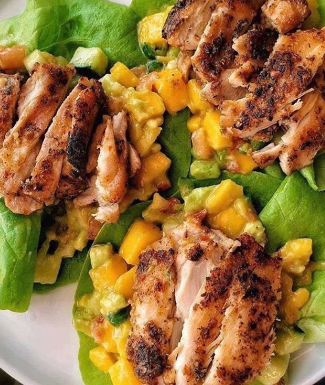 Mango Chicken Lettuce Wraps