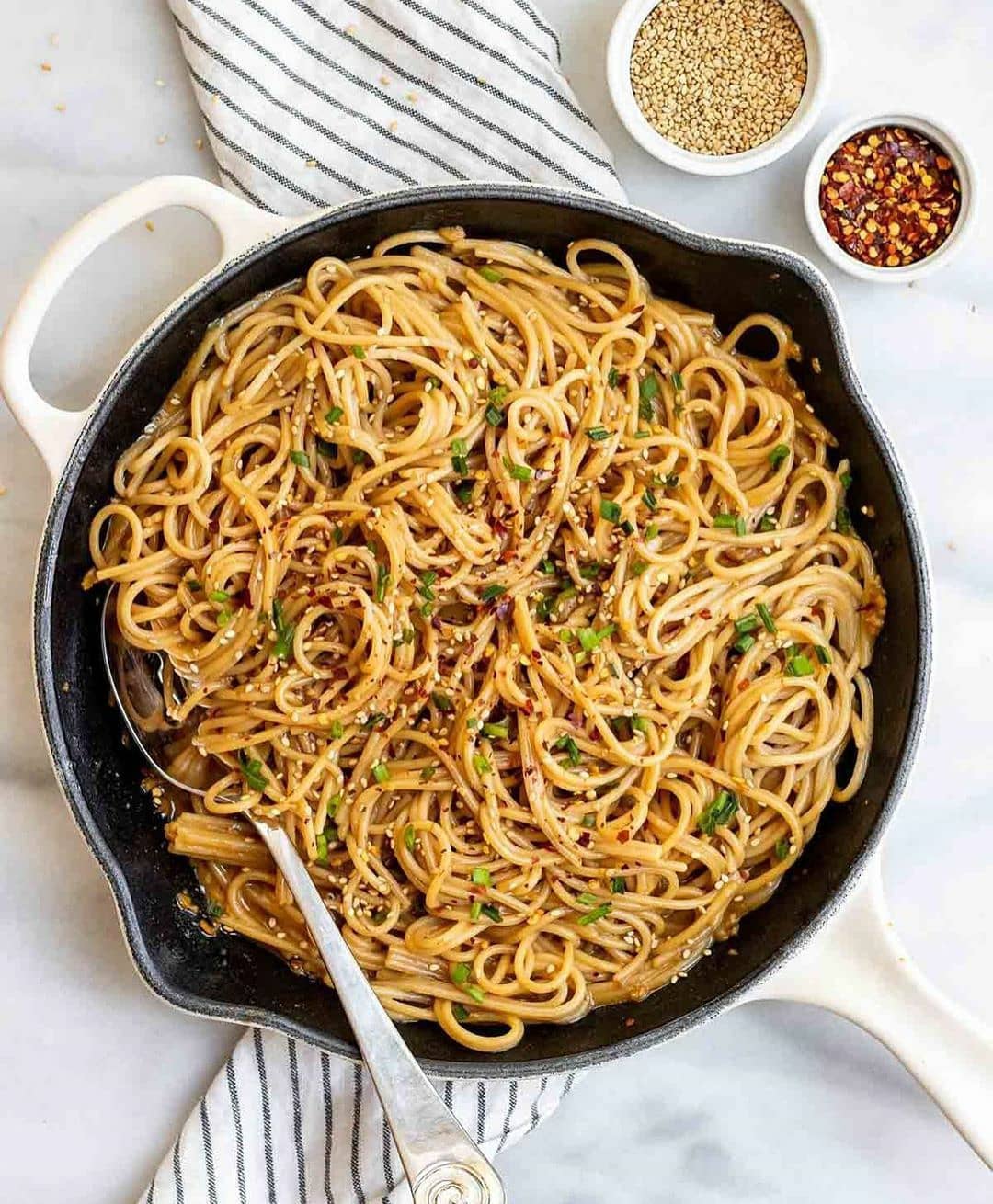 15 Minute Garlic Sesame Noodles (Gluten Free)