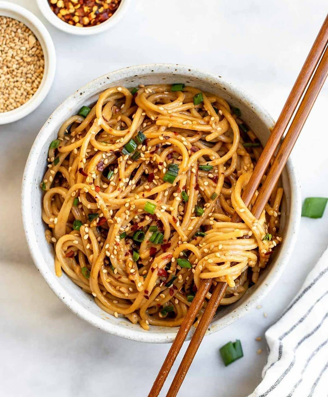 15 Minute Garlic Sesame Noodles (Gluten Free)