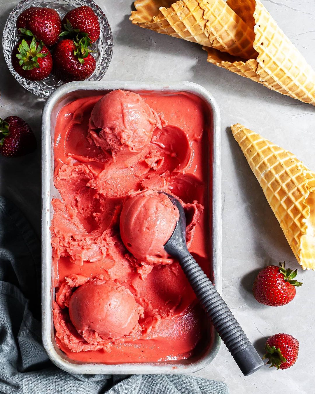 Strawberry Rhubarb Sorbet