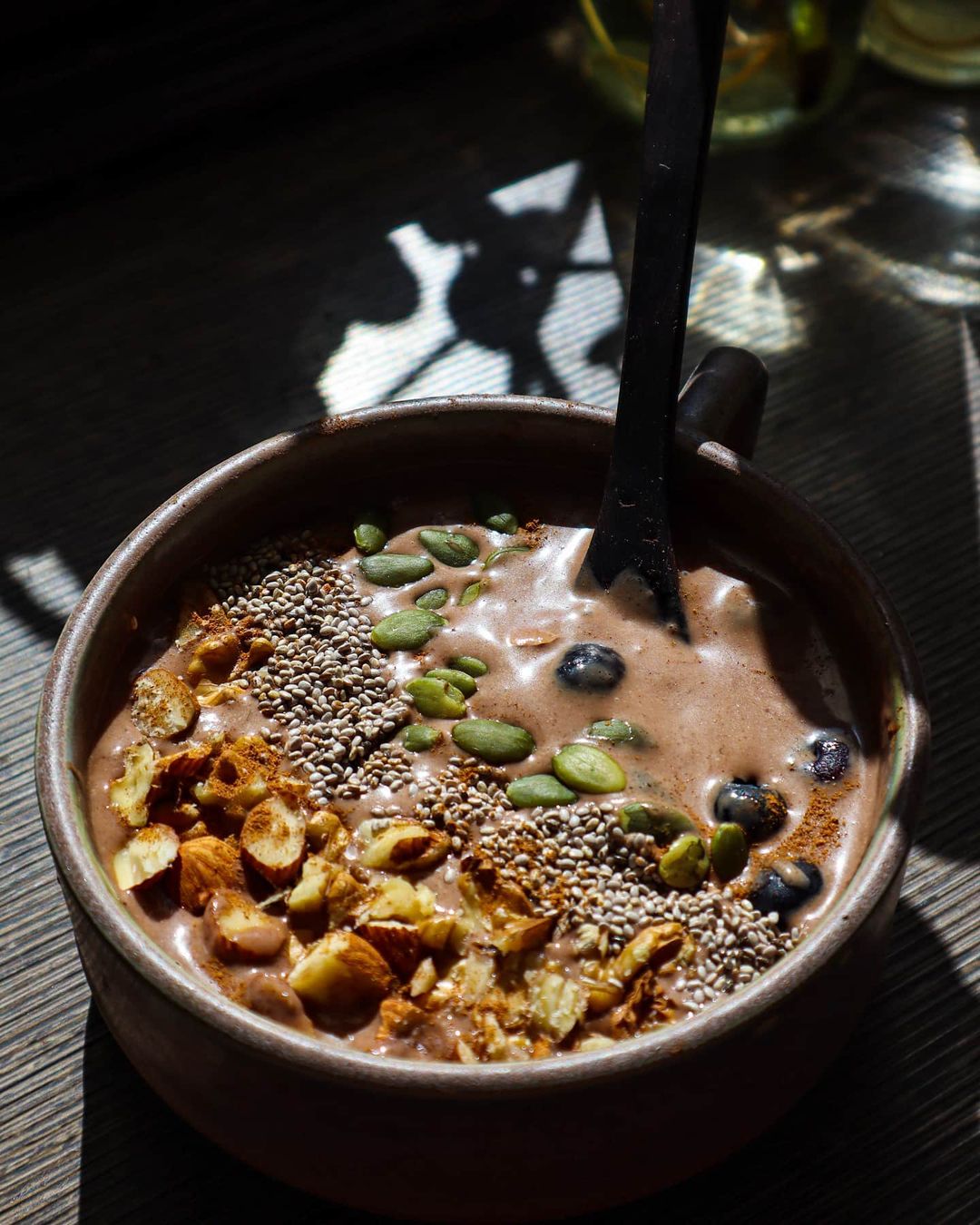 Chocolate Smoothie Bowl for Breakfast