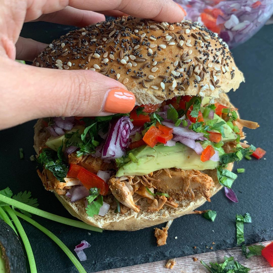 Tandoori Pulled Jackfruit Vegan Burger