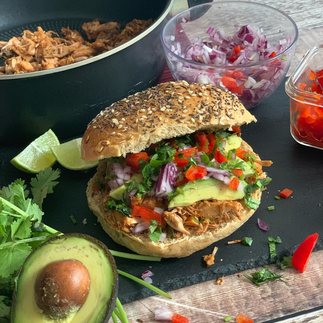 Tandoori Pulled Jackfruit Vegan Burger