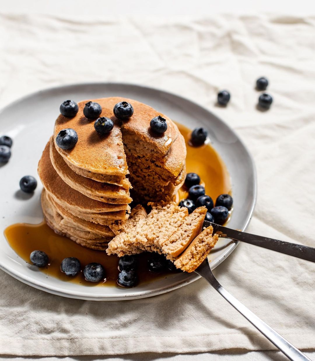 Banana and Blueberry Pancakes