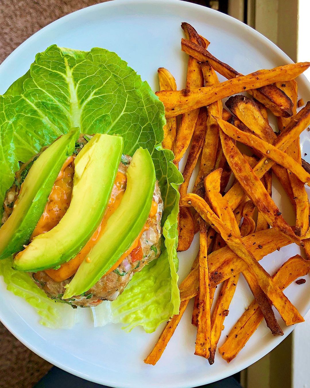 Juicy Baked Turkey Burgers & Crispy Sweet Potato Fries