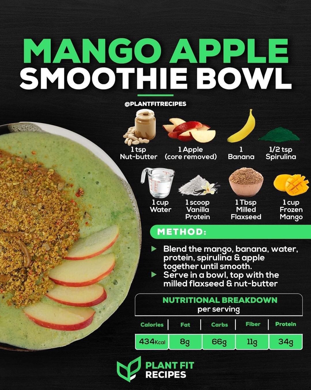Mango Apple Smoothie Bowl⁠