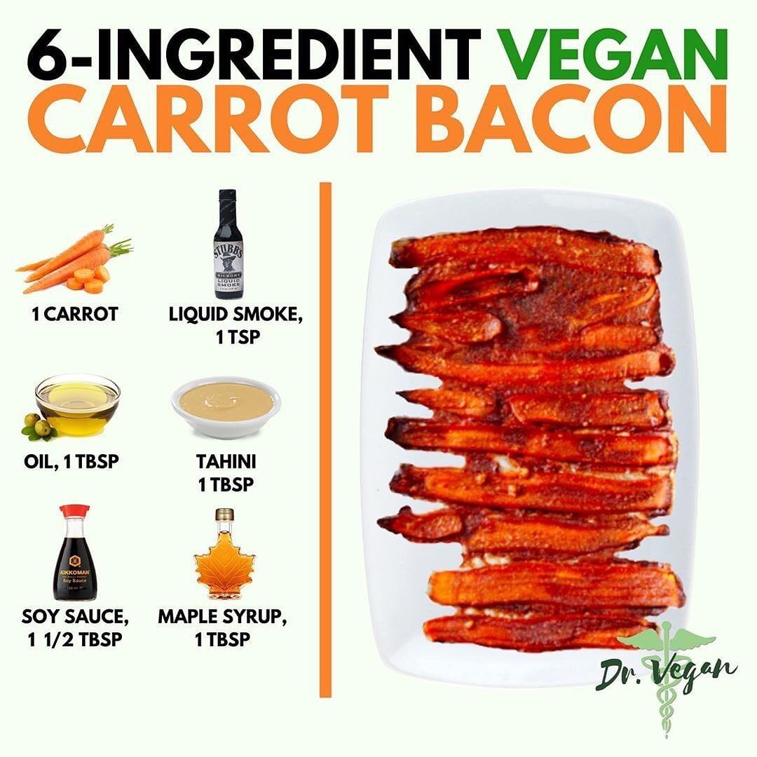 6-Ingredient Vegan Carrot Bacon⁣⁠