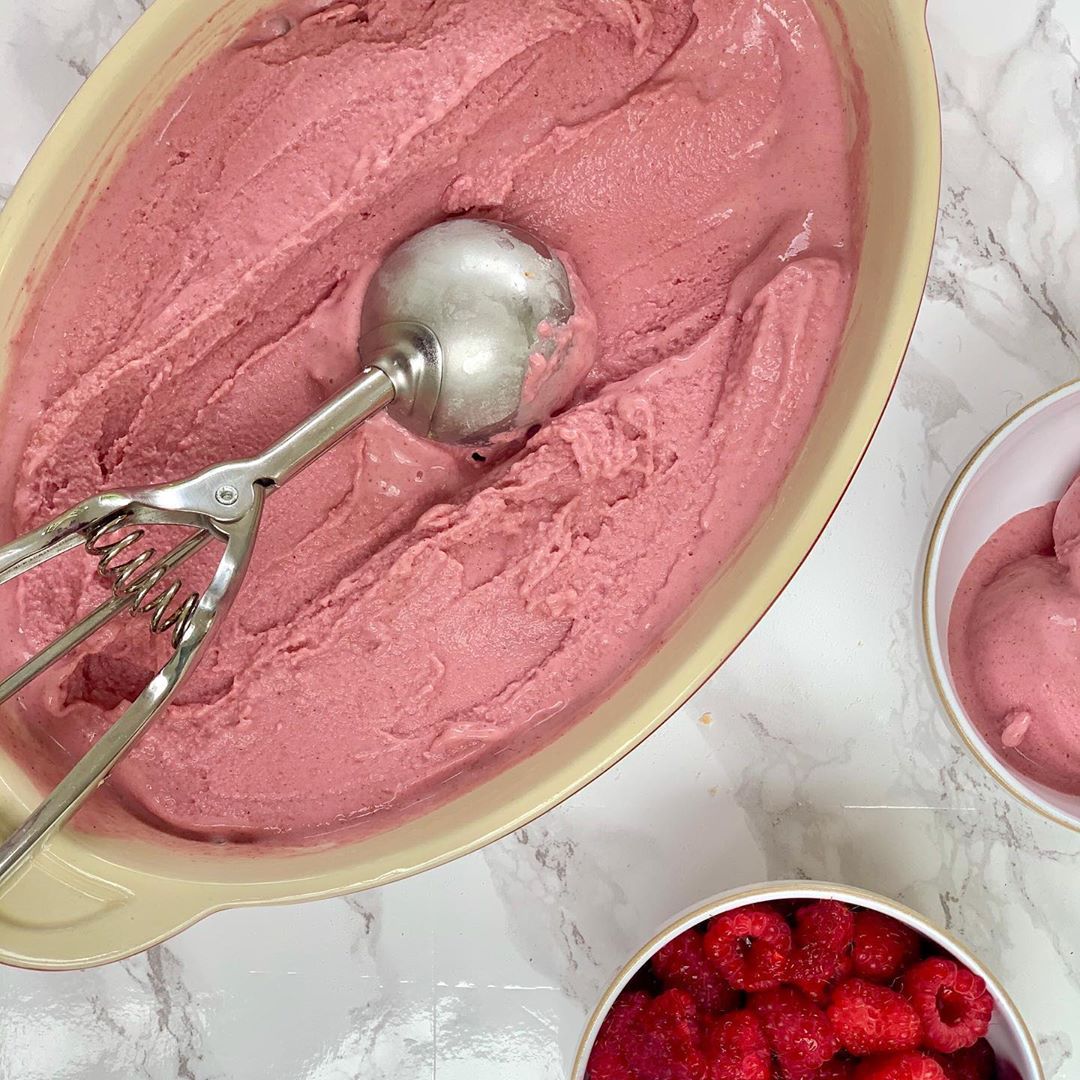 Raspberry Coconut Ice Cream