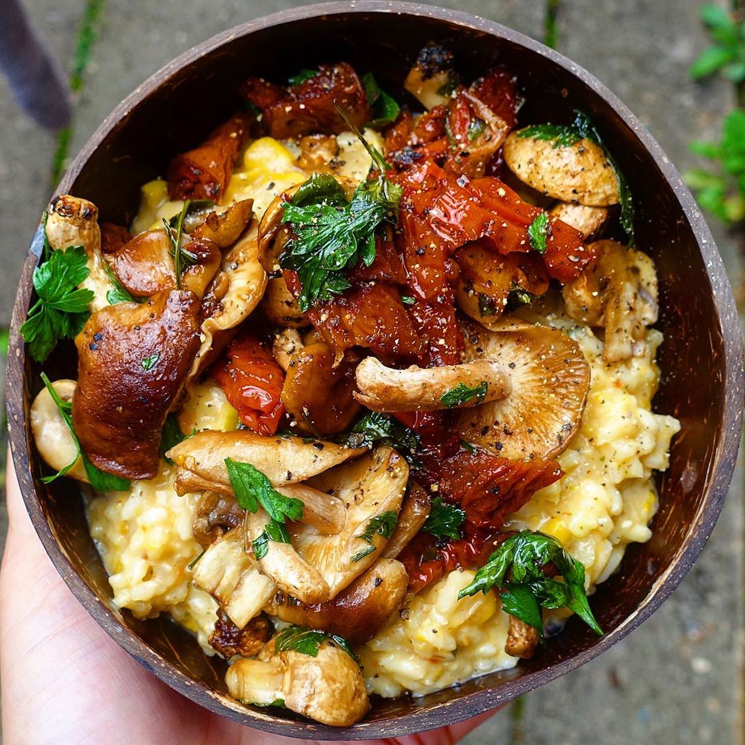 Creamy Mushroom + Sundried Tomato Risotto