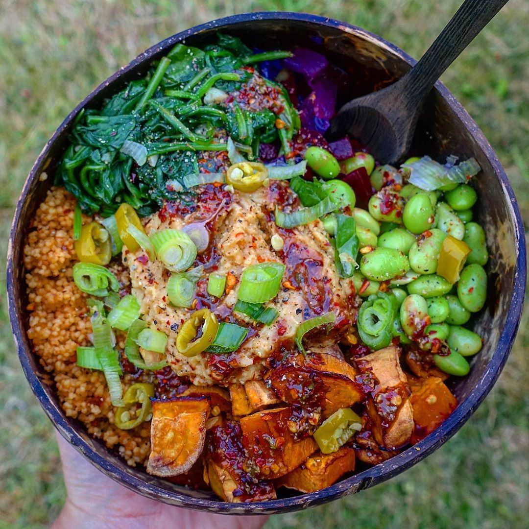 Buddha Bowl Topped W/ Homemade Oil-Free Hummus