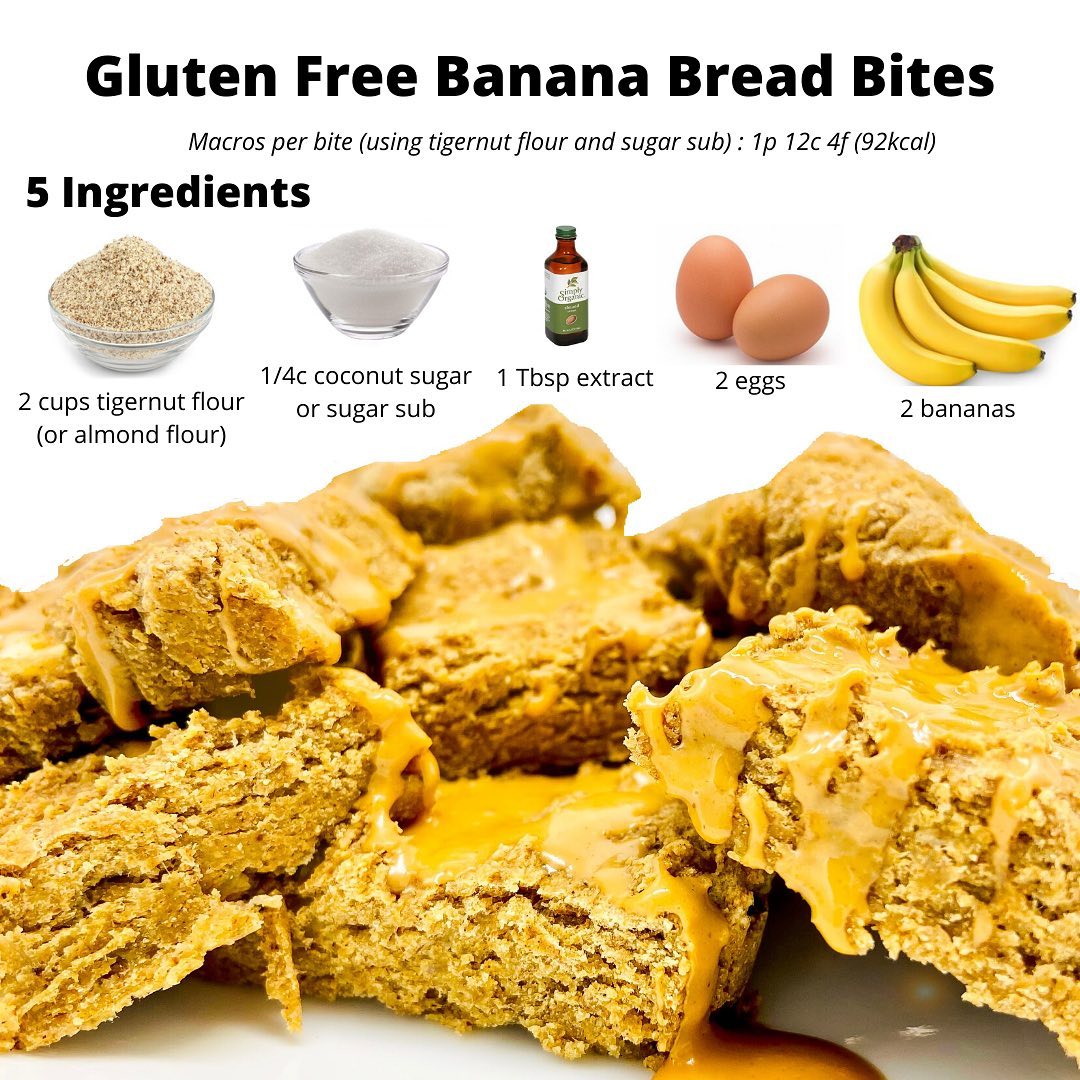 Gluten Free Banana Bread Bites