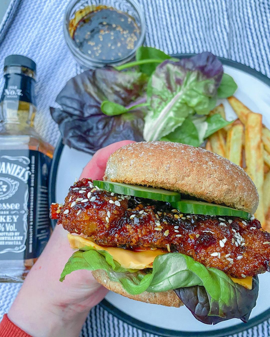 Jack Daniel’s Sesame Chicken Burger