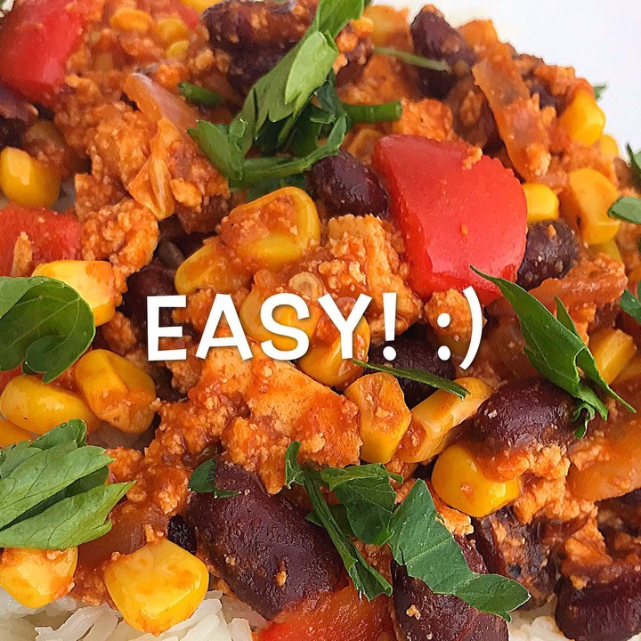 Vegan Tofu Chili with Vegetables