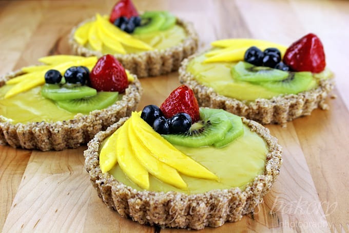 No Bake Vegan Fruit and Custard Tart