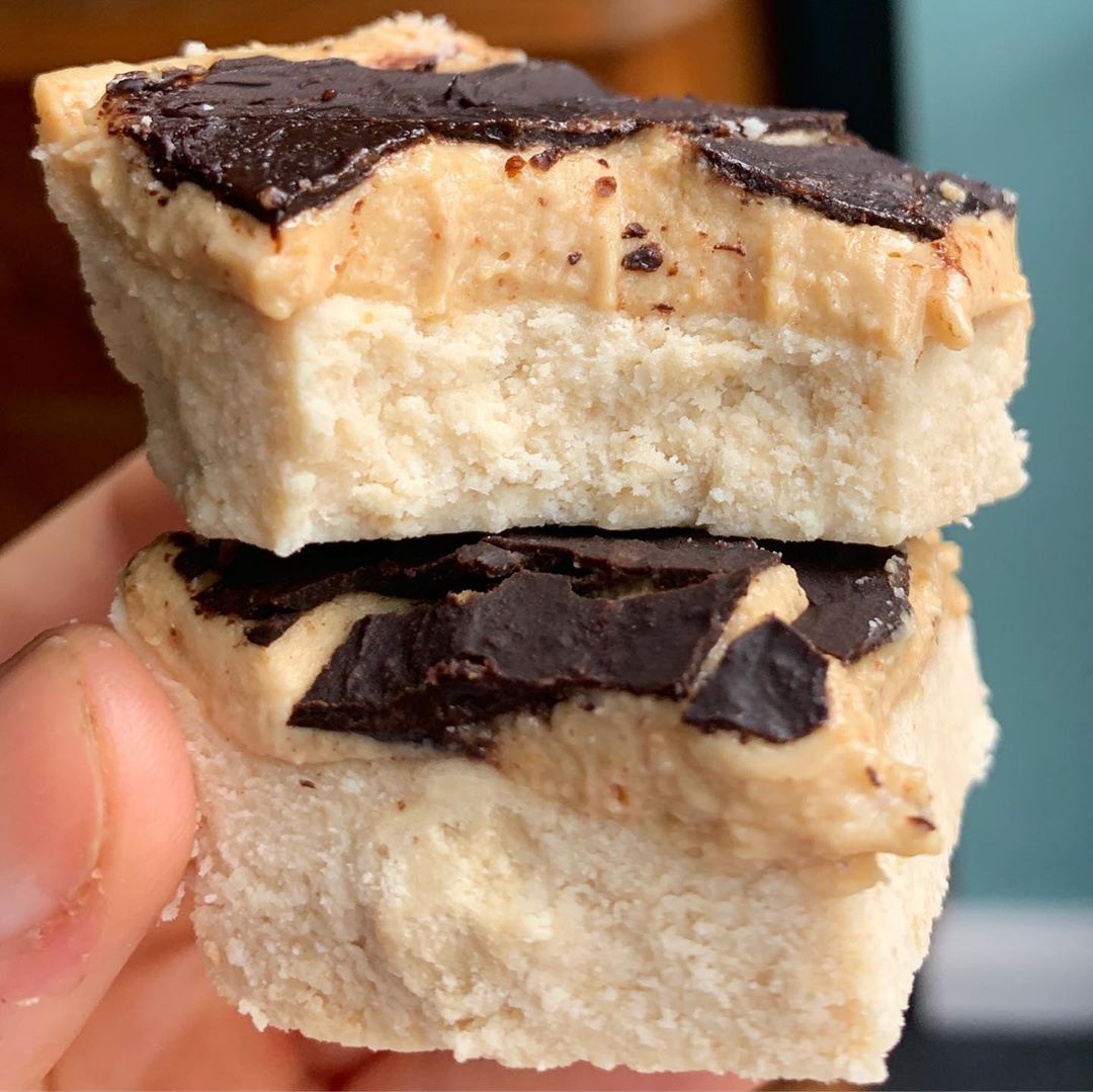 Peanut Butter Millionaires Shortbread (Vegan and High Protein)