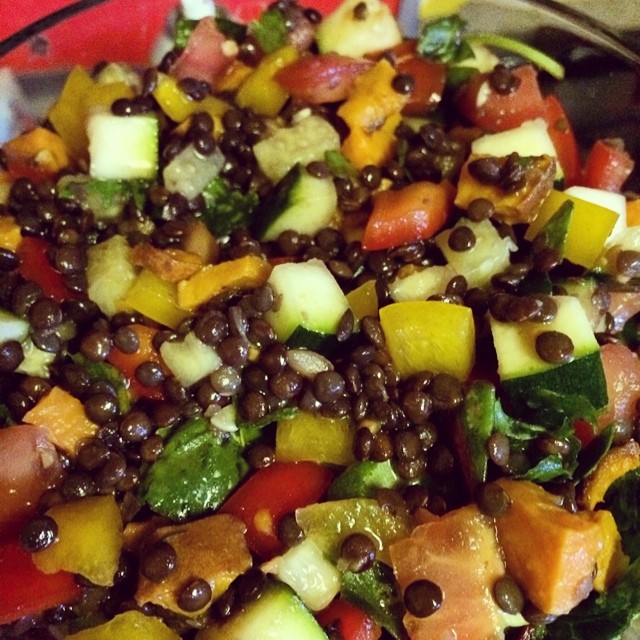 Colorful Lentil and Vegetable Salad